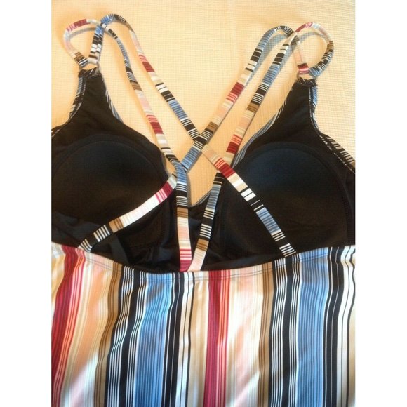 NWT Coastal Blue Striped One Piece Swimsuit - XL - Picture 5 of 8